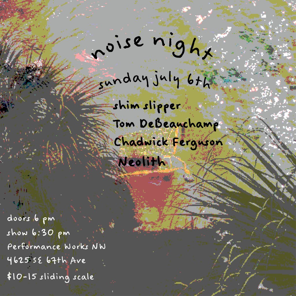 yellows and tropical foliage as a show poster for noise night